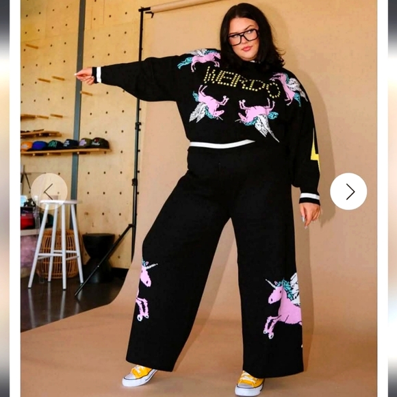 Dressed in LaLa Pegasus/weirdo knit set size Large NWT - Picture 3 of 4